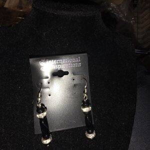 Black and Silver Earrings